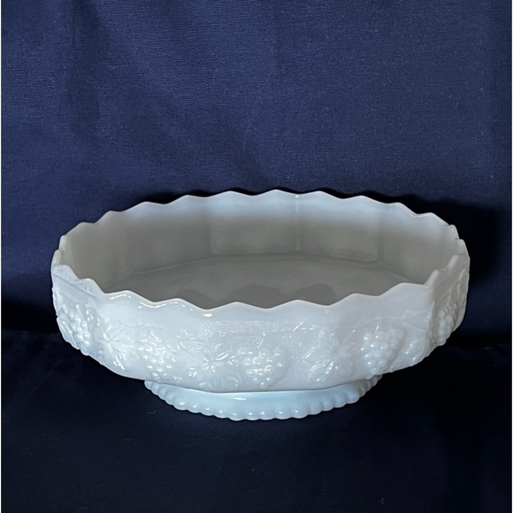 Vintage Footed Milk Glass Bowl - Picture 11 of 11